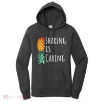 Funny Sharing Is Caring Upside Down Pineapple Swinger Women's Hoodie thumb 0