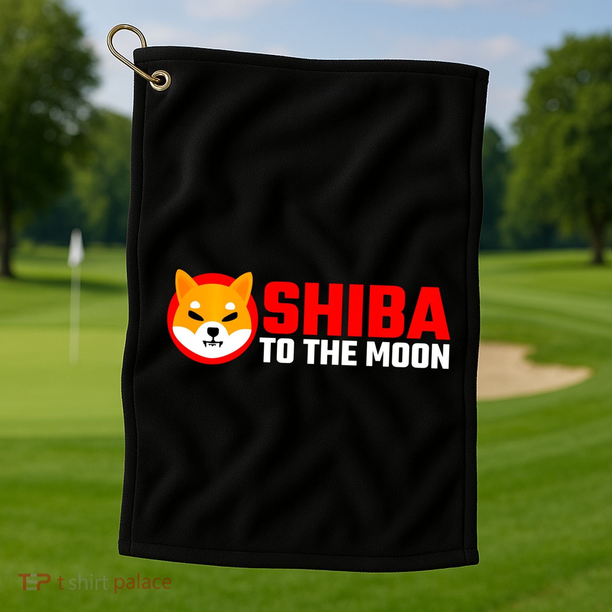 Funny Shiba Inu Token Dogecoin Killer Crypto Hodler Golf Towel