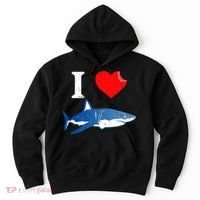 Funny Shark I Love Shark Shark Lover Shark Hoodie thumb 0