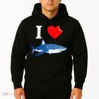 Funny Shark I Love Shark Shark Lover Shark Hoodie thumb 2
