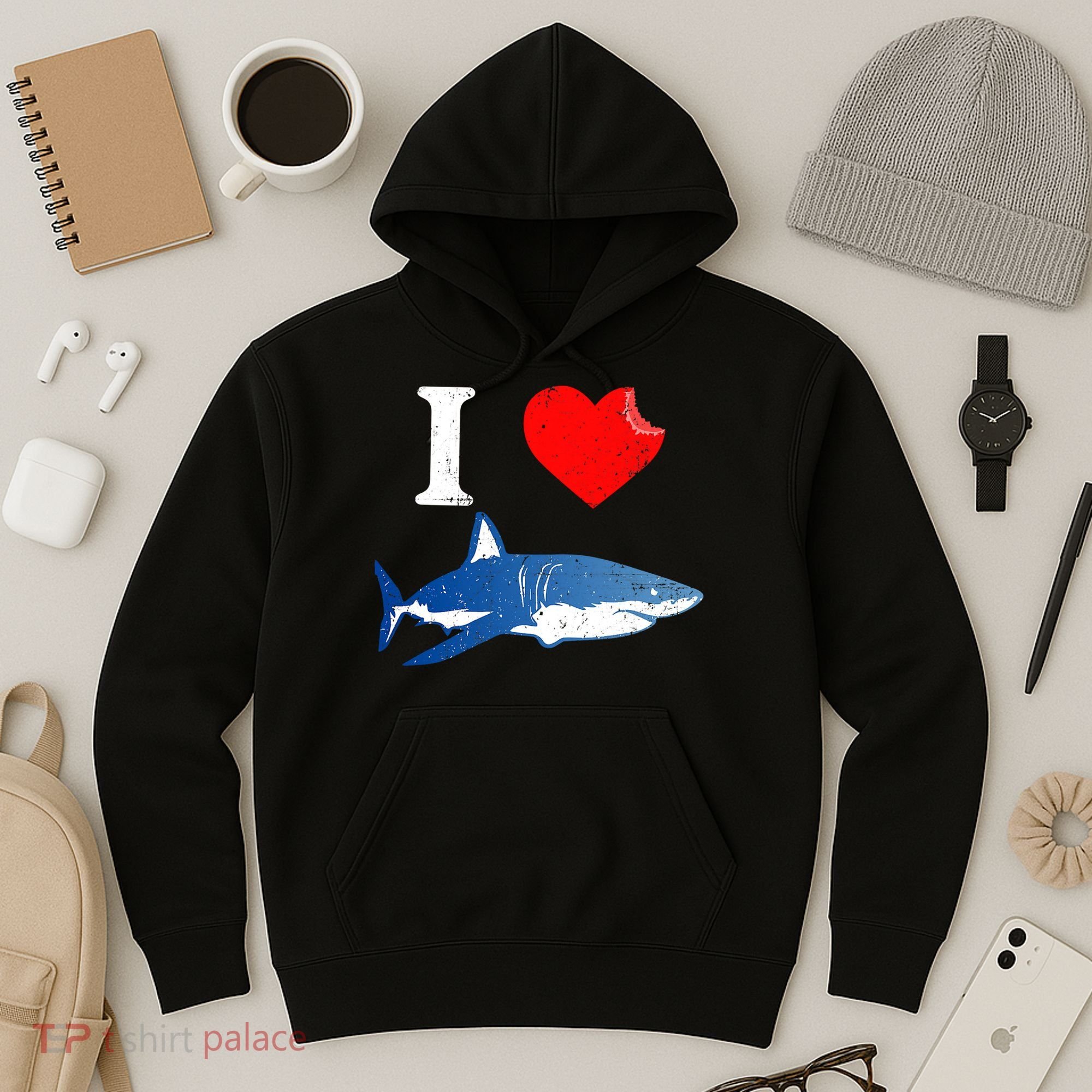 Funny Shark I Love Shark Shark Lover Shark Hoodie