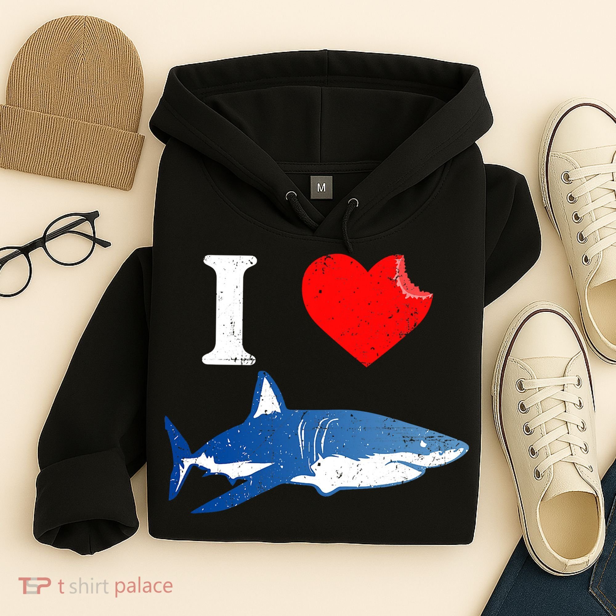 Funny Shark I Love Shark Shark Lover Shark Hoodie