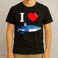 Funny Shark I Love Shark Shark Lover Shark T-Shirt thumb 3