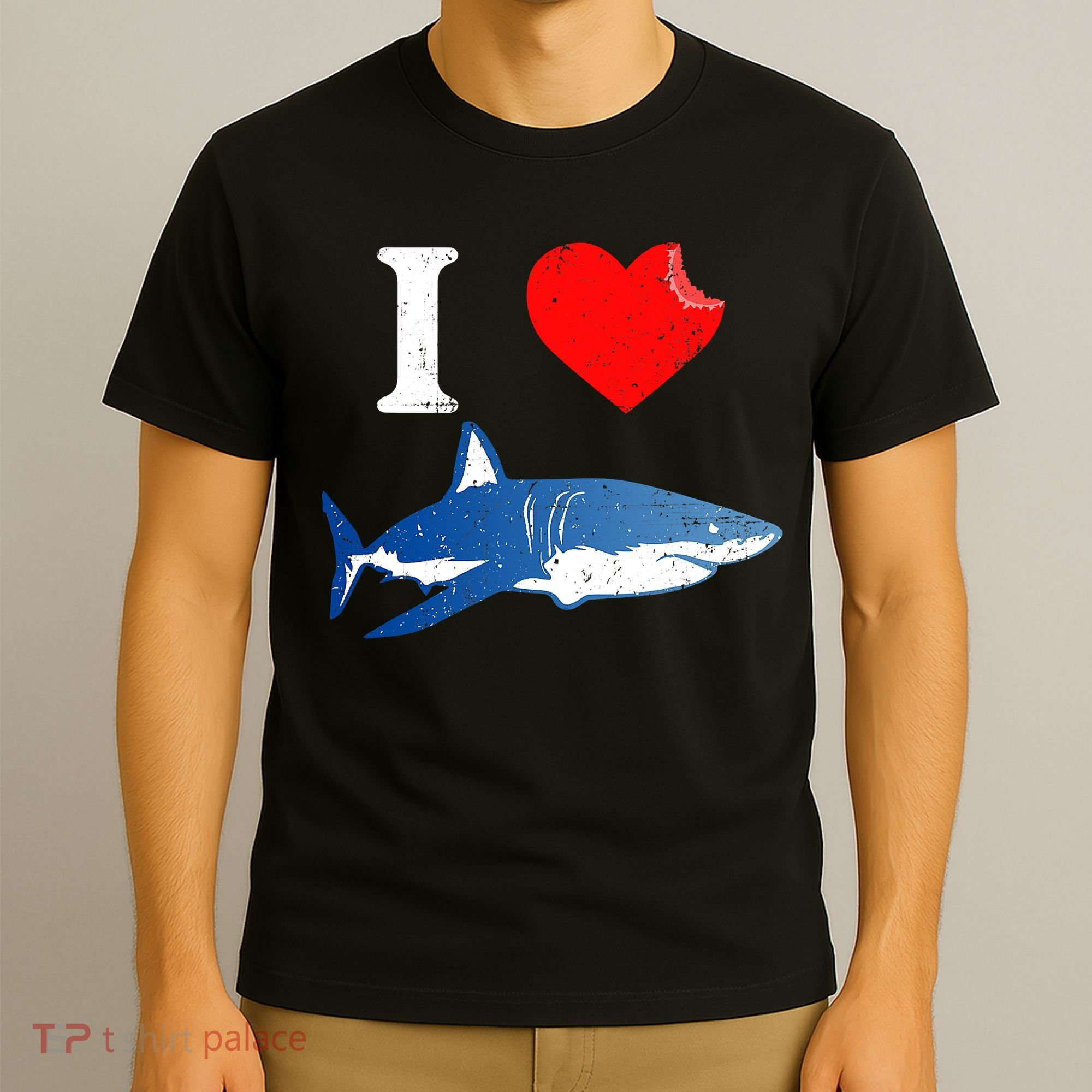 Funny Shark I Love Shark Shark Lover Shark T-Shirt