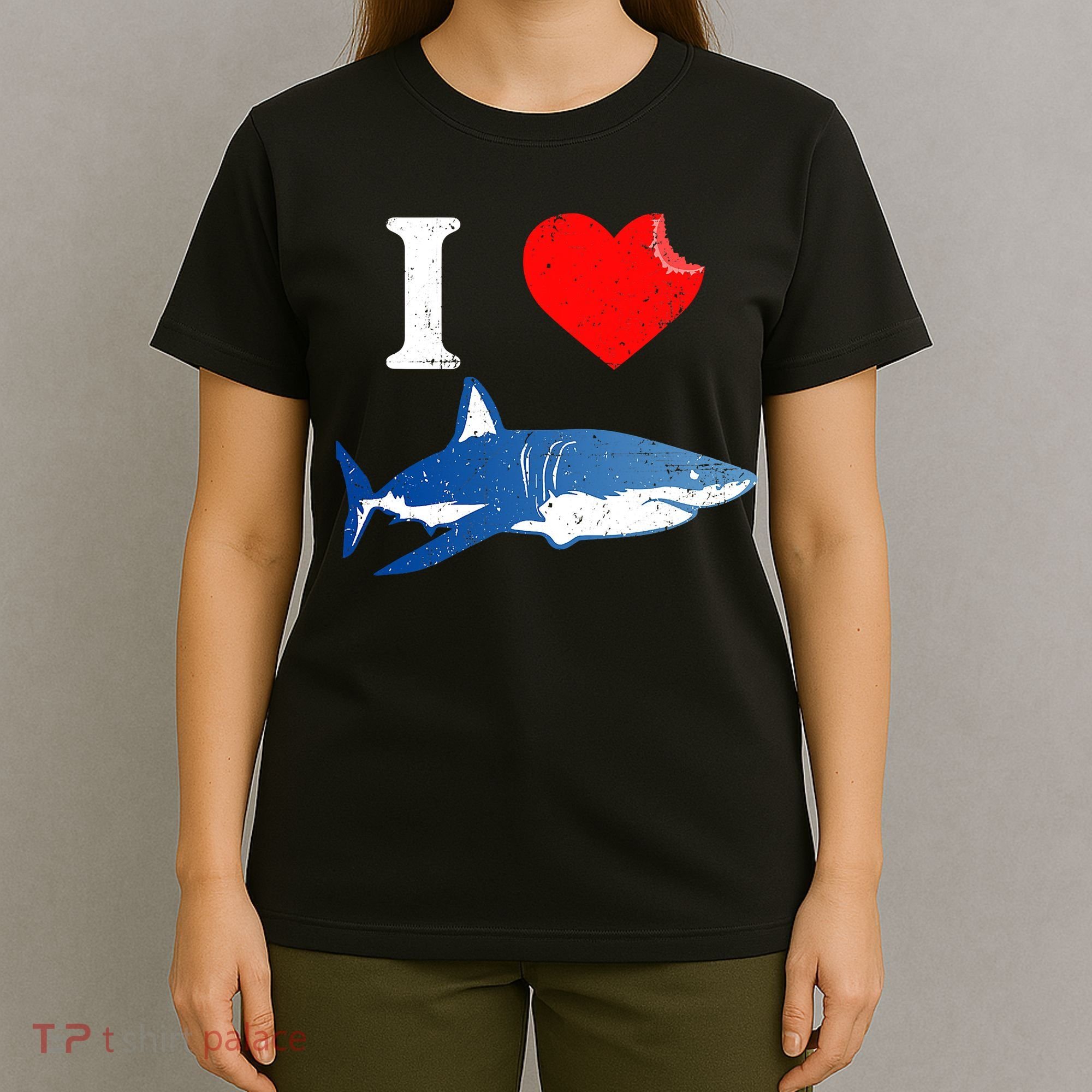 Funny Shark I Love Shark Shark Lover Shark T-Shirt