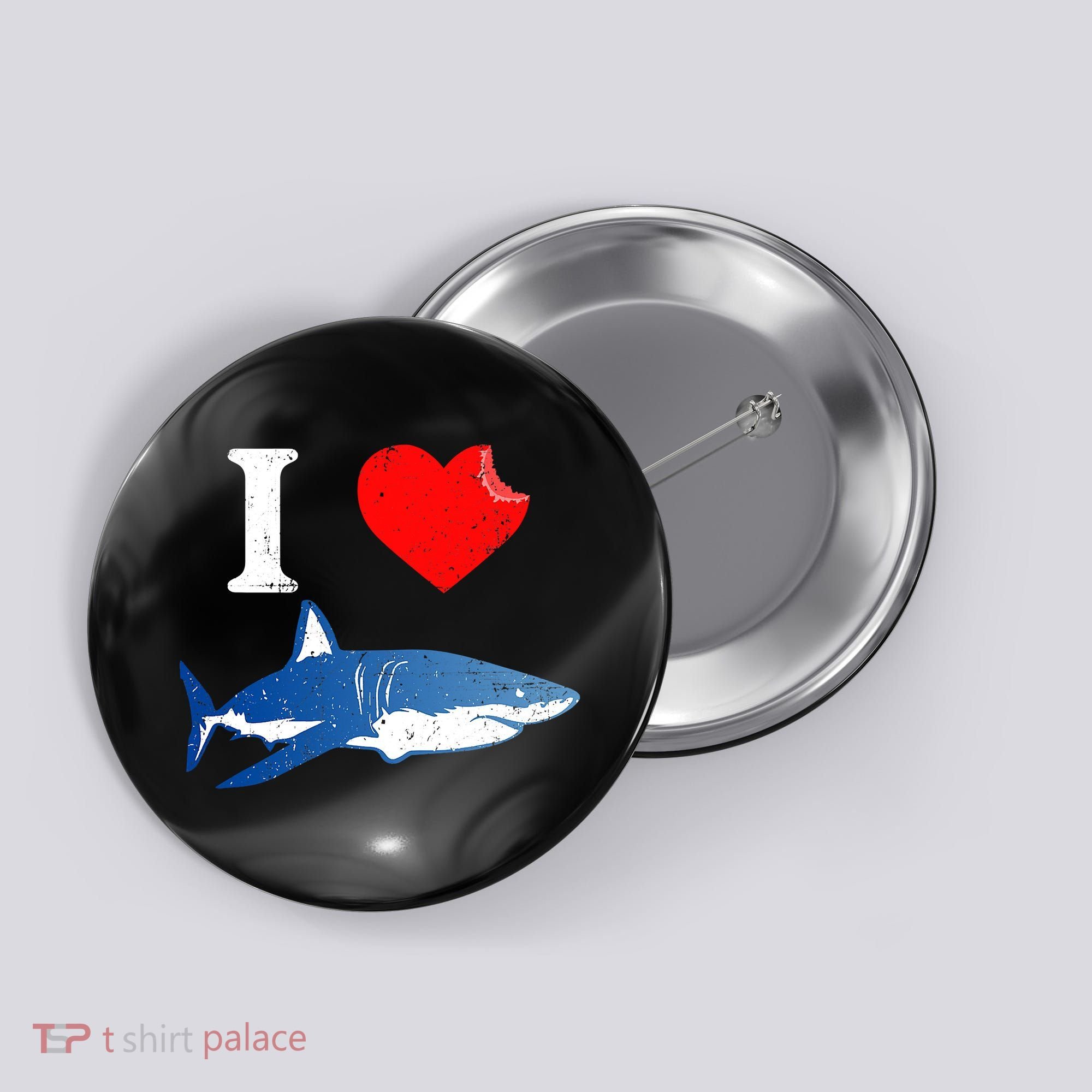 Funny Shark I Love Shark Shark Lover Shark Button