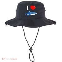 Funny Shark I Love Shark Shark Lover Shark Bucket Hat thumb 0