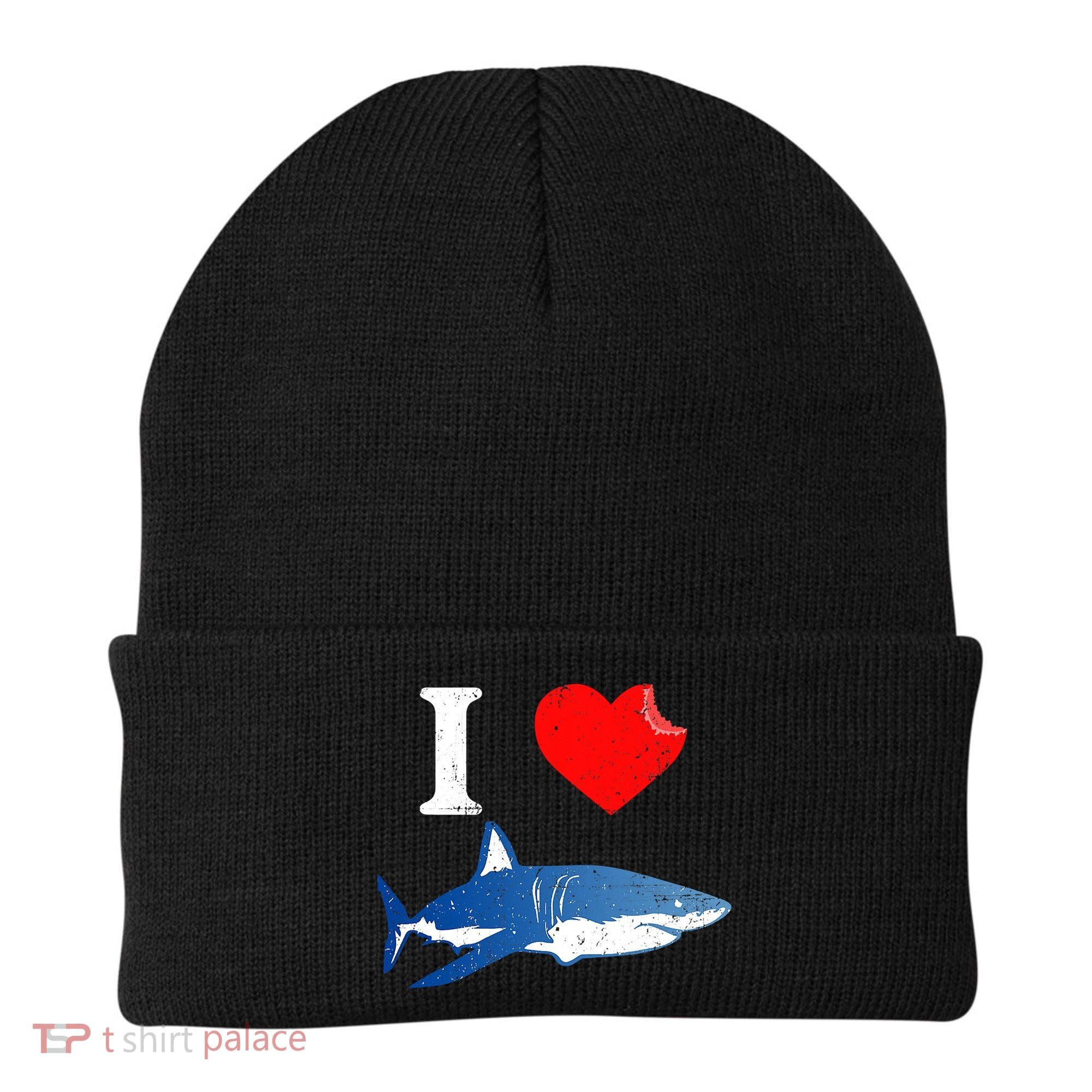 Funny Shark I Love Shark Shark Lover Shark Beanie