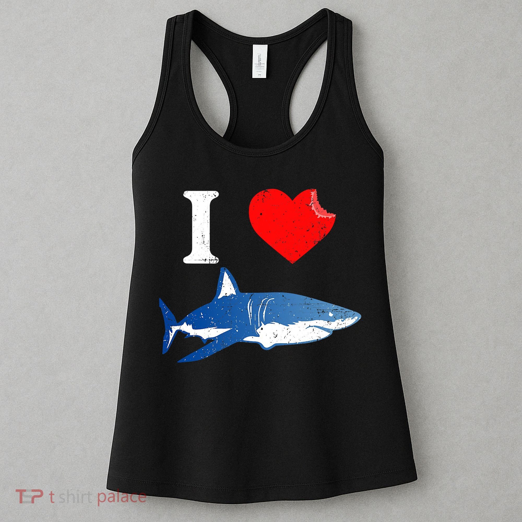 Funny Shark I Love Shark Shark Lover Shark Women's Tank Top