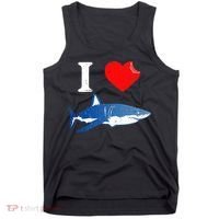 Funny Shark I Love Shark Shark Lover Shark Tank Top thumb 0