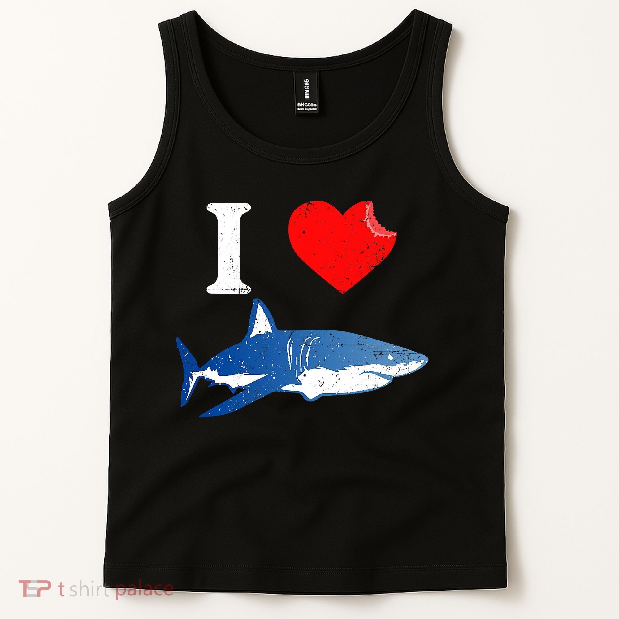 Funny Shark I Love Shark Shark Lover Shark Tank Top