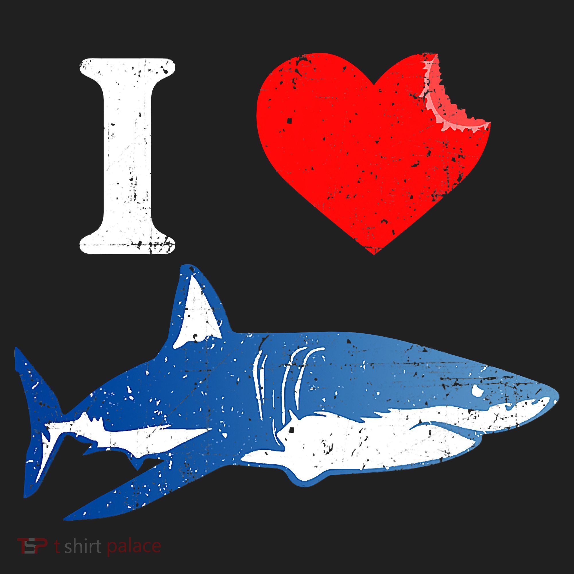 Funny Shark I Love Shark Shark Lover Shark Golf Towel