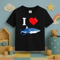 Funny Shark I Love Shark Shark Lover Shark Toddler T-Shirt thumb 3