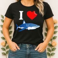 Funny Shark I Love Shark Shark Lover Shark Women's T-Shirt thumb 2