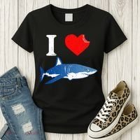 Funny Shark I Love Shark Shark Lover Shark Women's T-Shirt thumb 3
