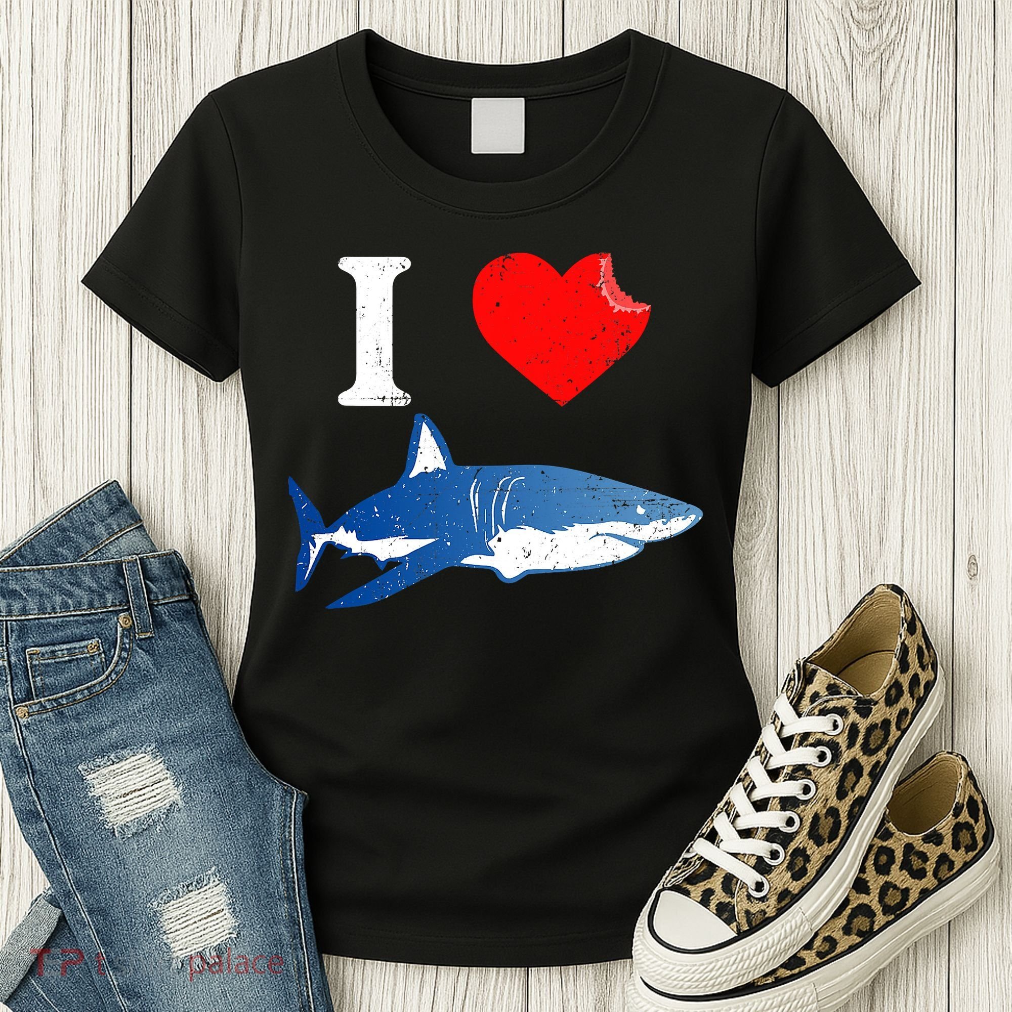 Funny Shark I Love Shark Shark Lover Shark Women's T-Shirt
