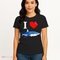 Funny Shark I Love Shark Shark Lover Shark Women's T-Shirt thumb 4