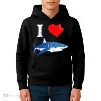 Funny Shark I Love Shark Shark Lover Shark Kids Hoodie thumb 4