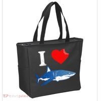 Funny Shark I Love Shark Shark Lover Shark Tote Bag thumb 2