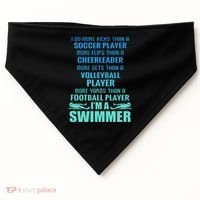 Funny Swimming I'm A Swimmer I Do More Than A USA-Made Doggie Bandana thumb 0