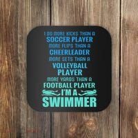 Funny Swimming I'm A Swimmer I Do More Than A Coaster thumb 0
