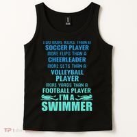Funny Swimming I'm A Swimmer I Do More Than A Tank Top thumb 2
