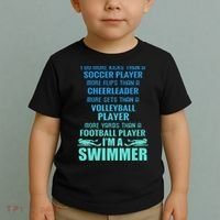 Funny Swimming I'm A Swimmer I Do More Than A Toddler T-Shirt thumb 2