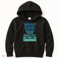 Funny Swimming I'm A Swimmer I Do More Than A Kids Hoodie thumb 0