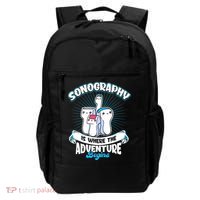 Funny Sonography Is Where The Adventure Begins Ultrasound Tech Backpack thumb 0
