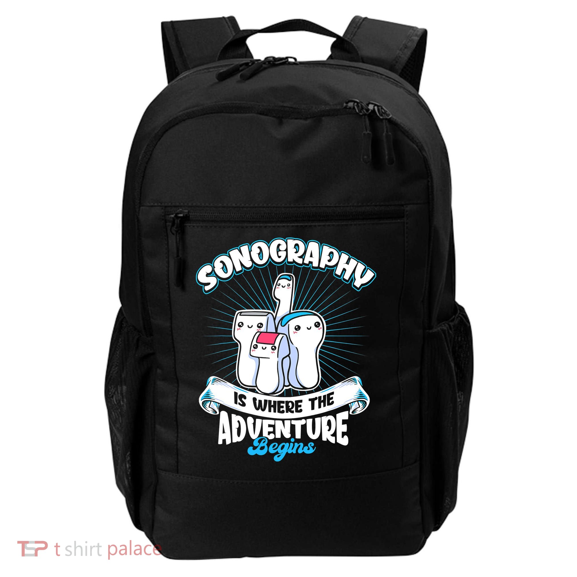 Funny Sonography Is Where The Adventure Begins Ultrasound Tech Backpack