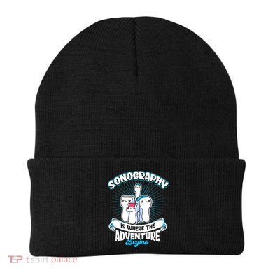 Funny Sonography Is Where The Adventure Begins Ultrasound Tech Beanie