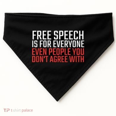 Free Speech Is For Everyone First Amendment USA-Made Doggie Bandana