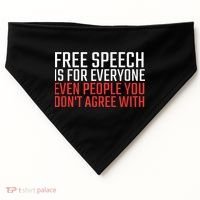 Free Speech Is For Everyone First Amendment USA-Made Doggie Bandana thumb 0