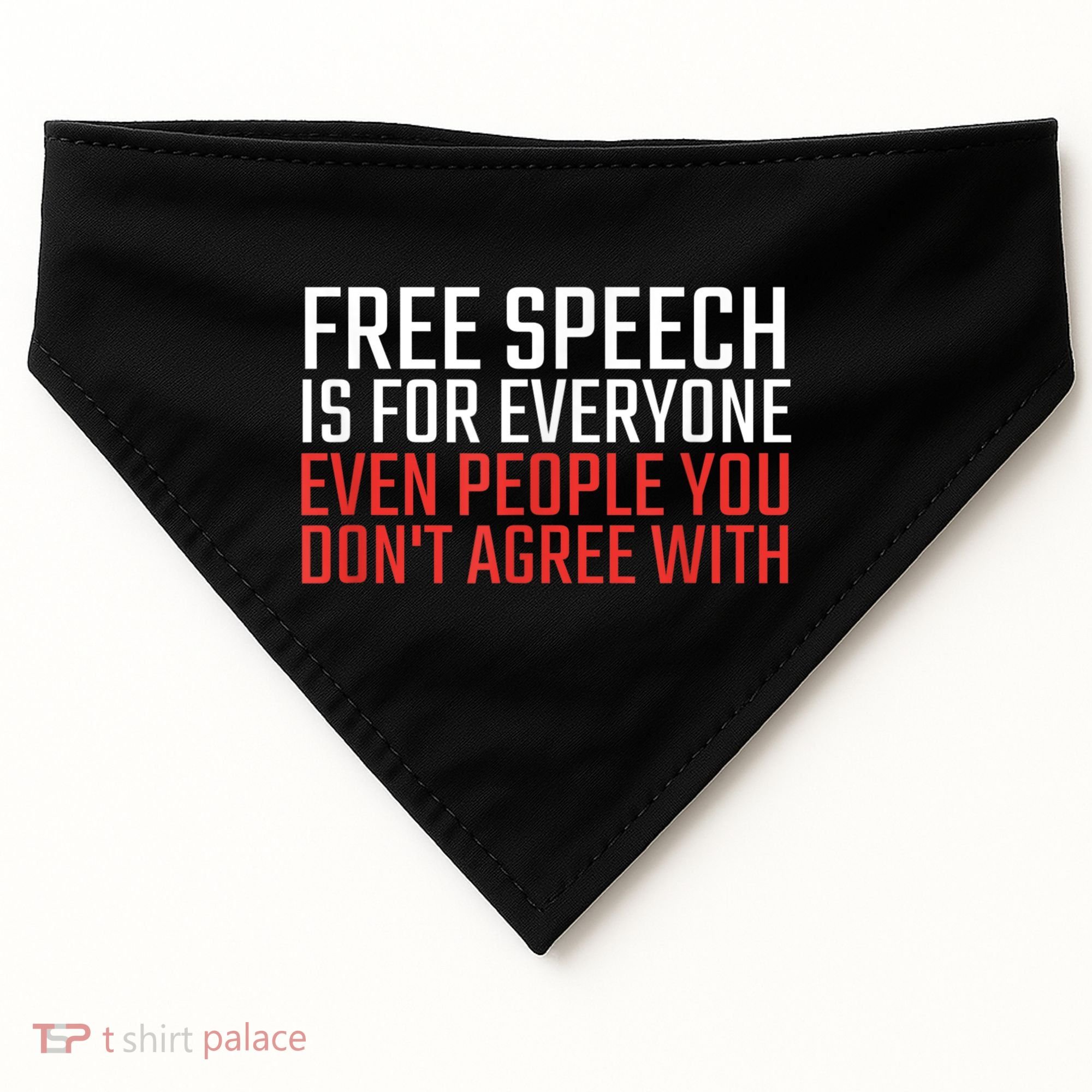 Free Speech Is For Everyone First Amendment USA-Made Doggie Bandana
