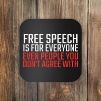 Free Speech Is For Everyone First Amendment Coaster thumb 0