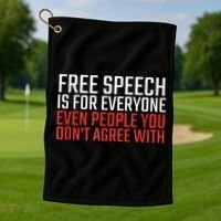 Free Speech Is For Everyone First Amendment Golf Towel thumb 1