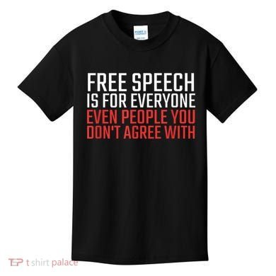 Free Speech Is For Everyone First Amendment Kids T-Shirt