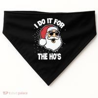 Funny Santa I Do It For The Hos Meaningful Gift USA-Made Doggie Bandana thumb 0