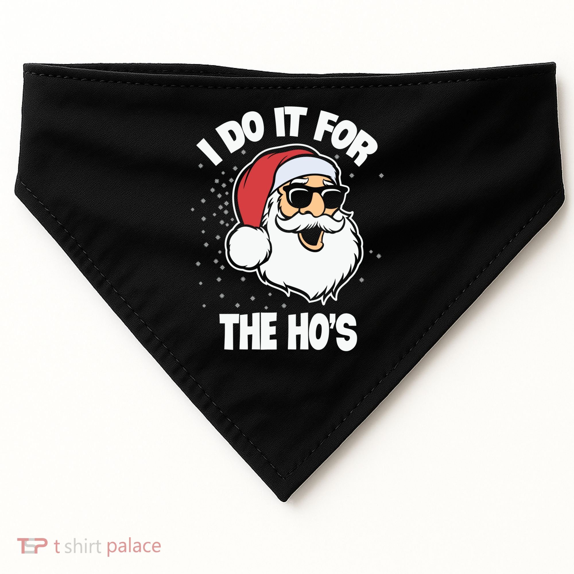 Funny Santa I Do It For The Hos Meaningful Gift USA-Made Doggie Bandana