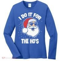 Funny Santa I Do It For The Hos Meaningful Gift Women's Long Sleeve Shirt thumb 0