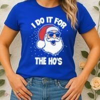 Funny Santa I Do It For The Hos Meaningful Gift Women's T-Shirt thumb 2