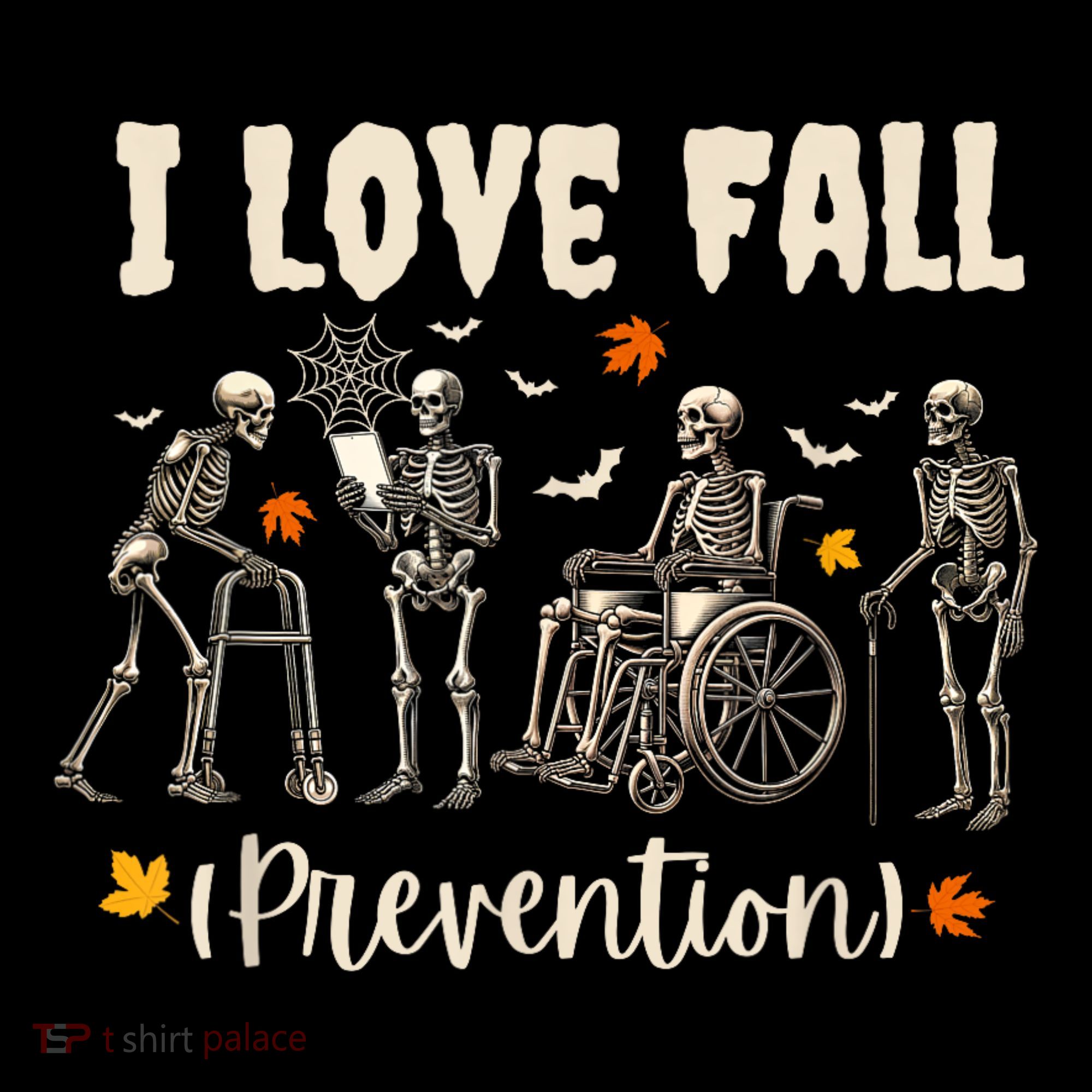 Funny Skeleton I Love Fall Prevention Fall Physical Therapy Hoodie