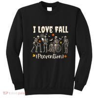 Funny Skeleton I Love Fall Prevention Fall Physical Therapy Sweatshirt thumb 0