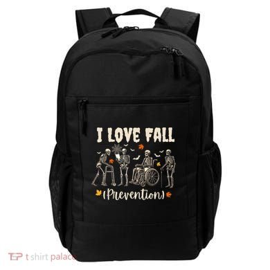 Funny Skeleton I Love Fall Prevention Fall Physical Therapy Backpack