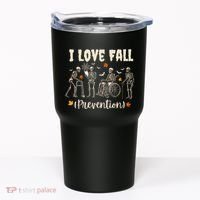 Funny Skeleton I Love Fall Prevention Fall Physical Therapy Tumbler thumb 0