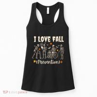 Funny Skeleton I Love Fall Prevention Fall Physical Therapy Women's Tank Top thumb 0