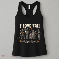Funny Skeleton I Love Fall Prevention Fall Physical Therapy Women's Tank Top thumb 3