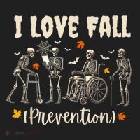 Funny Skeleton I Love Fall Prevention Fall Physical Therapy Hat thumb 2