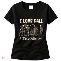 Funny Skeleton I Love Fall Prevention Fall Physical Therapy Women's T-Shirt thumb 0