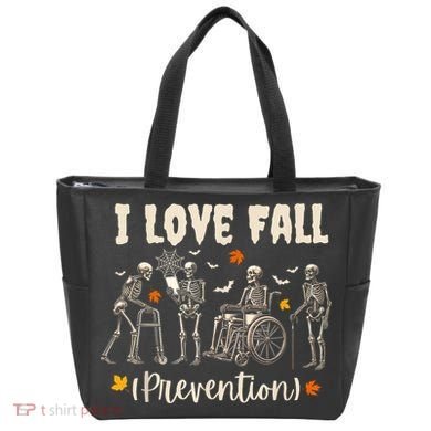 Funny Skeleton I Love Fall Prevention Fall Physical Therapy Tote Bag